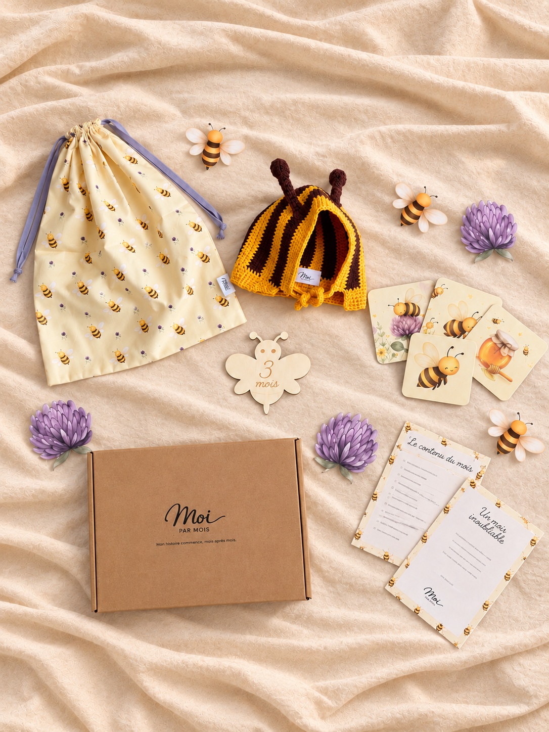 Box bébé 3 mois - Abeille